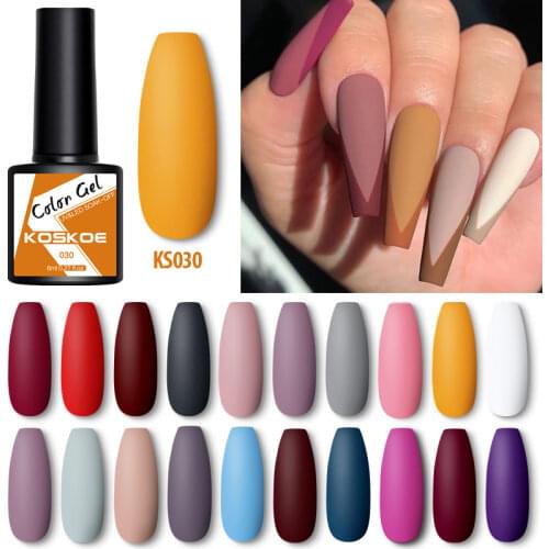 KOSKOE 8ml Brown Coffee Color Gel Nail Polish Chocolate Autumn Winter Style Soak Off UV LED Gel For Nails Varnish Nail Art Gel