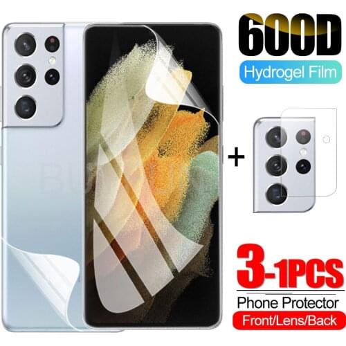 For Samsung S21 Ultra plus Hydrogel Film Protector Screen Camera for samsung s20 fe plus ultra s10e s10 plus screen + Lens