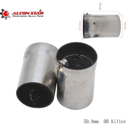 Alconstar Motorcycle Muffler interface plug 50.8mm Front Catalyst DB Killer Silencer Noise Sound Eliminator Front Catalyst