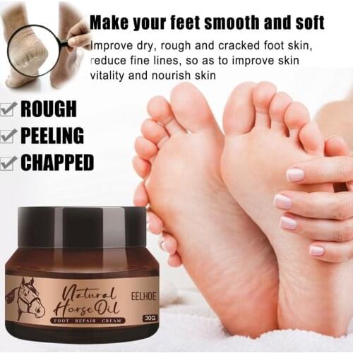 30g Pedicure Cream Fine Lines Delicate Horse Oil Foot Repair Cream for Beauty Body Pigmentation Corrector Acne Spots Repair Care