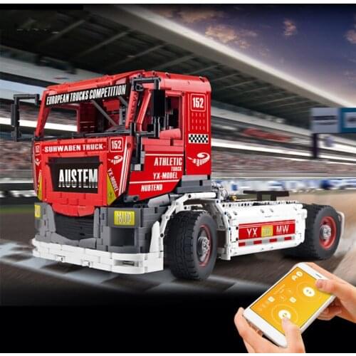 Mould King Electric The App Motorized Race Remote Control Truck MKII Set Building Blocks Assemble Bricks Kids Toy Christmas Gift