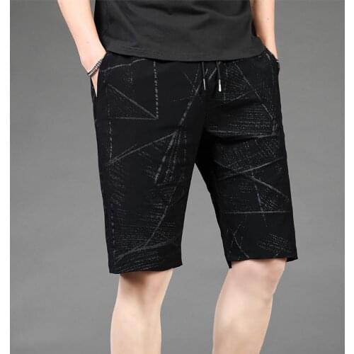 Men Casual Heatproof Anti-static Quick Dry Drawstring Beach Shorts Fifth Pants