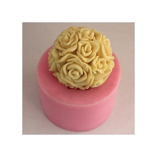 New Stereo Rose Silicone Handmade Soap Candle Mold