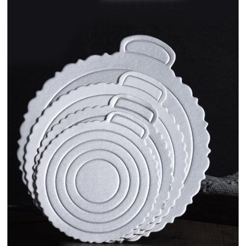 Meibum 16-35 CM Disposable Golden Paper Board Silver Mousse Base Plate Round Cake Cardboard Decorations Pastries Displays Tray