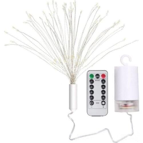 Firework Lights Led Copper Wire Starburst String Lights 8 Modes Fairy Lights With Remote Christmas Decorative Lights For Party