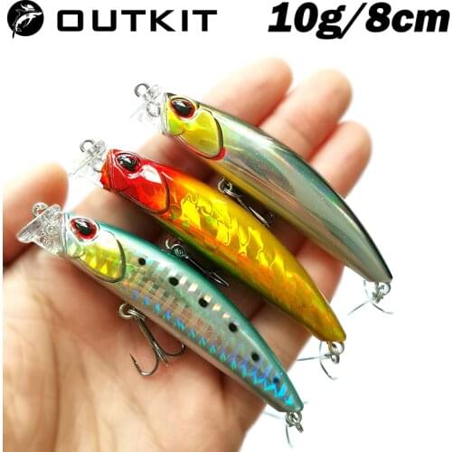 OUTKIT 1pcs 10g 8cm Fishing Lure Hard Bait Carp Fishing Fresh Water Insect Bait Fake Lure Fishing Jerkbait Minnow Crankbait