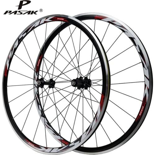 Pasak Road Bike Wheel 700C Wheelset 20h 24h Sealed Bearing Hub Ultralight Aluminium Alloy Double-deck Rim Clincher Bicycle Wheel