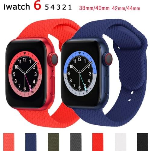 Suitable for Apple Watch 5Apples 44MM and 40MM watches 38MM and 42MM pulsa watches iWatch series 5, 6 and 4 Correa de Silicona