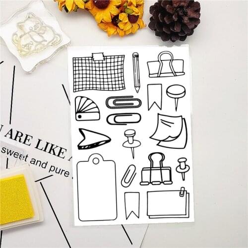 11*16CM Shelf Notes Transparent Clear Stamps / Silicone Seals Roller Stamp For DIY Scrapbooking Photo Album/Card Making