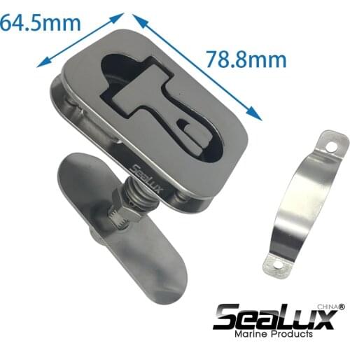 Sealux Marine Grade Stainless Steel 316 Hardware Latch 78.8mm*64.5mm T-Handle for Boat Yacht Fishing Marine Accessories