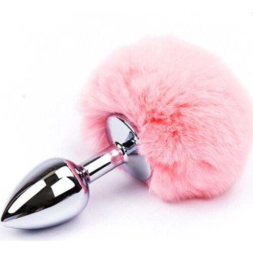 Sexy Erotic Accessories Bunny Tail Female Metal Butt Plug Tail MS Adult Anal Sex Toy Bunny Girl Cosplay Alternative Costume