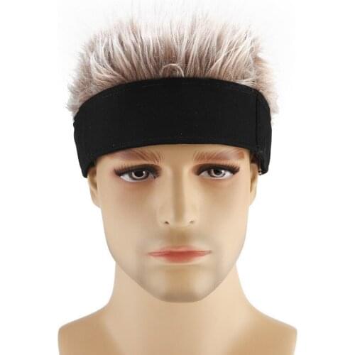 Outdoor Adjustable Sport Caps Novelty Flair Hair Visor Sun Cap Wig Peaked Baseball Hat With Fake Hairs