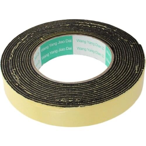 Uxcell 1PCS 5Meter 25mm x 2mm Single-side Adhesive Shockproof EVA Sponge Foam Tape Yellow, Black Insulation Tape Hot Sale
