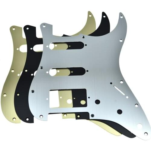 KAISH 11 Hole Metal Aluminum Anodized Modern Style ST Strat HSS Pickguard Fits American/Mexican Fender Strat