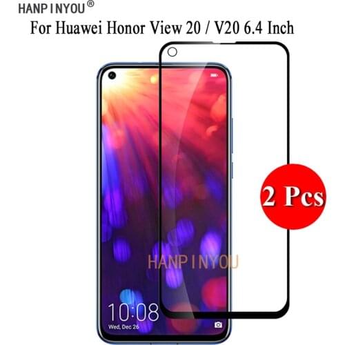 2 Pcs/Lot For Huawei Honor View20 View 20 / V20 6.4" Full Cover Screen Protector Tempered Glass Protective Film + Clean Tools