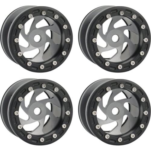 4Pcs Metal 2.2 Beadlock Wheel Rim Hub for 1/10 RC Crawler Car Axial SCX10 RR10 Wraith 90048 Traxxas TRX4 TRX6