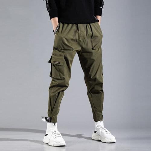Letter Embroidery Ribbons Casual Pants Men Trouser 2021 Spring Autumn Harajuku Harem Joggers Sweatpants 3XL XXXL