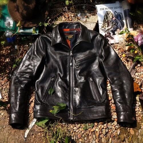 CDMHLD1 Read Description! Asian Size Super Top Quality Genuine Horse Leather Slim Classic Horsehide Stylish Rider Jacket