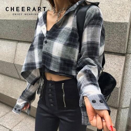 Женские рубашки в клетку Cheerart China At AliExpress