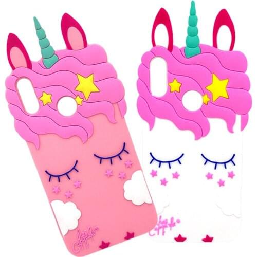 For Huawei Y7 2019 Case Huawei Y7 Prime 2019 Silicone Cover 3D Unicorn Soft Phone Case For Huawei Y7 2019 Y7Prime Y 7 Prime 2019
