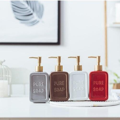 European Pure Soap Dispenser Kitchen Bath Bathroom Pump Liquid Shampoo Hand Soap Lotion Perfume Bottle
