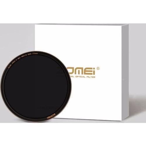 ZOMEI Slim ND Filter ND8 ND64 ND1000 Silver Rimmed Optical Glass filter 49/52/55/58/62/67/72/77/82mm for Camera Nikon Canon Sony