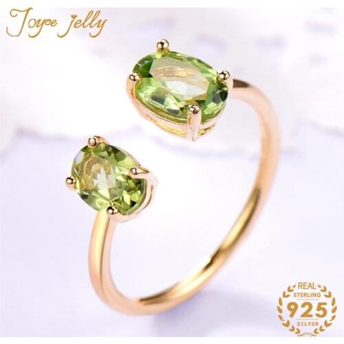 JoyceJelly 925 Silver Jewelry Ring Colored Gemstone Adjustable Ring Ruby Emerald Aqyamarine Purple Ring Hot Selling Gifts 2020