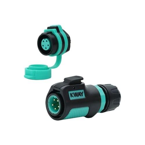 K12 Industrial Plastic Waterproof IP68 Automotive Connector 5 Pin PCB Power Adapter 5A for LED Display Screen Motorcycle Medical