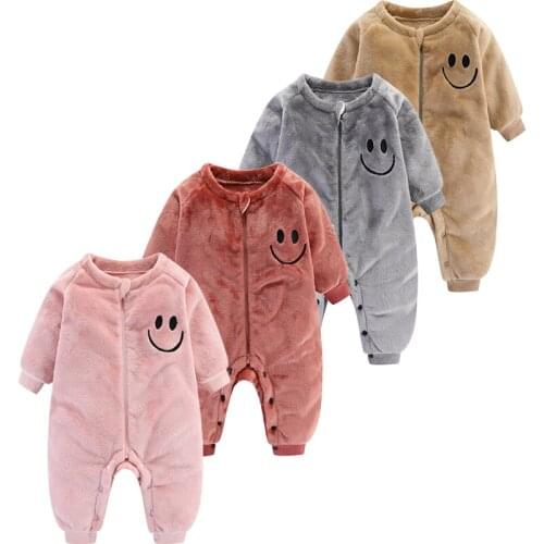 Fall Newborn Clothes Baby Boy Romper Long Sleeve Toddler Girl Winter Pure Color Home Clothing 0-3 Years Children Casual Costume