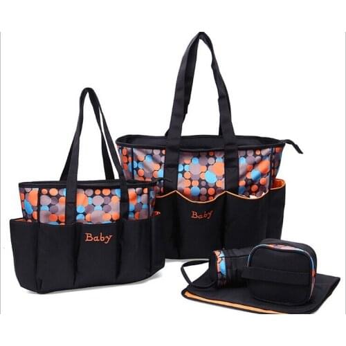 5pcs Large Baby Diaper Bag Set For Mom Mother Women Tote Bag Maternity Changing Nappy Bags Organizer Baby Care