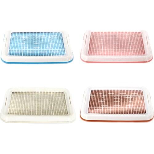 Dog Cat Training Toilet Tray Mat Indoor Outdoor Lattice Puppy Kitten Potty Bedpan Pee Pad Pet Accessories For Small Dogs Cats