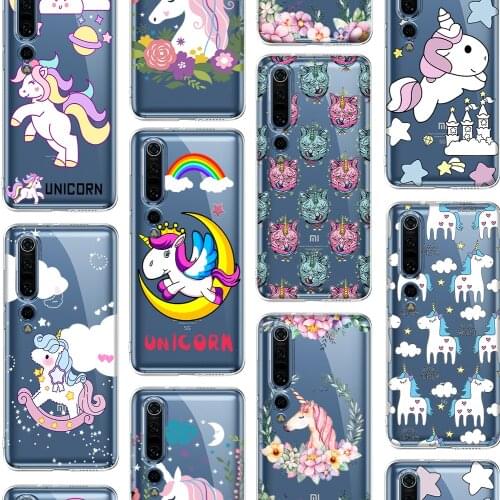 Unicorn Fashion Funda Case for Xiaomi MI Note 10 11 10S 10T 9 9T A3 Pro Lite SE Ultra 5G Poco F3 X3 M3 FNC MIX 2S Silicone TPU