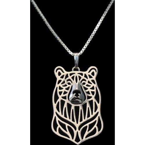 New Unique Romantic Gold Silver Color Bear Pendant Necklace Hunger Games Necklace Women Best Friend Choker