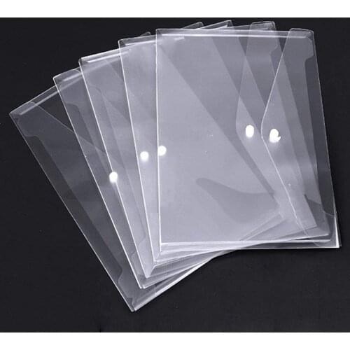 Poly Envelope Folder with Snap Button Closure, Premium Quality Clear Plastic Envelopes,30 Pcs Waterproof Transparent Project Env