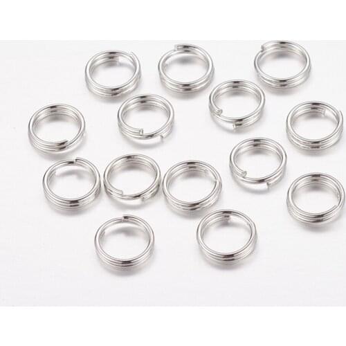 50 g Iron Split Rings, Nickel Free, Platinum, 6x1.4mm; about 5.3mm inner diameter; Single Wire: 0.7mm; about 600pcs/50g