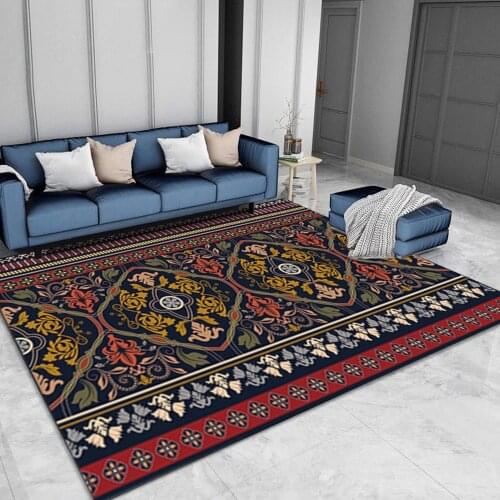 Retro Carpet Nordic Moroccan Ethnic Style 3D Printed Rug Bohemian Home Carpets for Living Room Bedroom Area Rug Coffee Table Mat