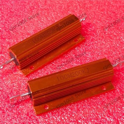 RX24-100W200K Power Metal Shell Case Gold Aluminium Case Wirewound Resistor 100W200KJ 200000ohm 5% Automobile LED lamp resistors