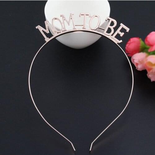 Mom To Be Tiara Crown Headband for Baby Shower Boy Girl Gender Reveal Party Announcement Decorations Fashion Jewelry Mother Gift