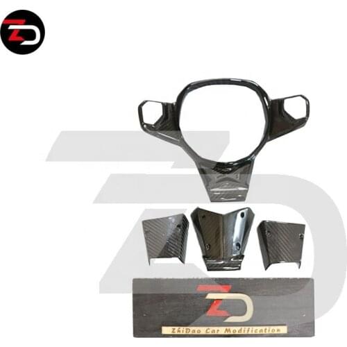 Vacuumized Dry Carbon Fiber Steering Wheel Cover Trim For Lamborghini LP700 LP720 LP750 Aventador S SVJ SV