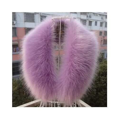High quality winter coat collar decor faux fur shawl hat decor faux fox fur scarf fuax raccon fur scarf multi colors coat decor