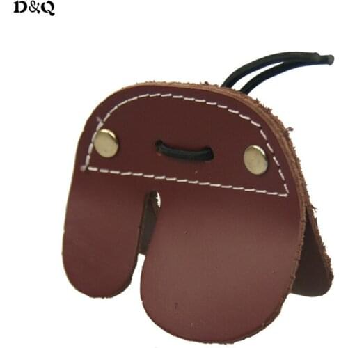 Archery Finger Guard for Bow Arrow Hunting Target Shooting Sport Accessories Finger Tab Protector with Cow Leather Material