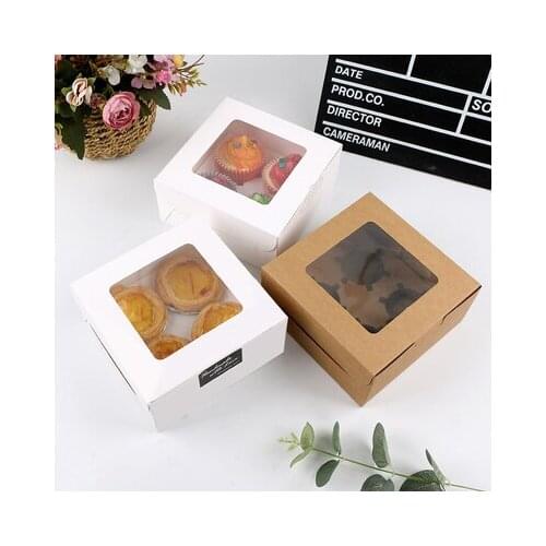 20pcs 2/4/6 Cupcake Box Muffin Box West Point Packaging Box Gift Box Towel Box candy box Christmas box
