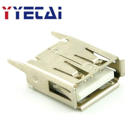 20PCS Boundless 13.7 straight-leg vertical USB socket USBA female AF180 degree USB female seat 13.7 flat mouth boundless DD