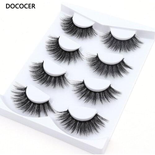 4 pairs/box 3D Mink eyelashes Natural Long False lashes Dramatic Fake Lashes Makeup Extension Eyelashes