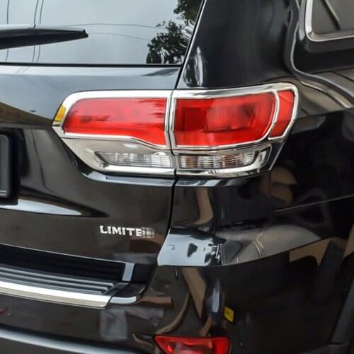 ABS Chrome For Jeep Grand Cherokee 2014 2015 2016 2017 Rear Tail Light Lamp Taillight Trim Cover Car Styling Sticker Accessories