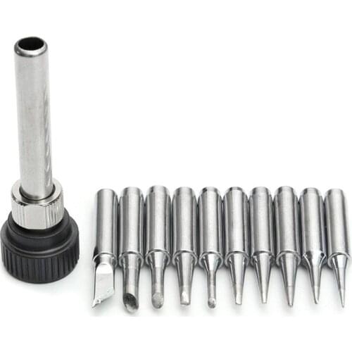 Promotion! 11PC/Lot 900M-T Soldering Iron Tips Welding Tip 900M-T-I/B/K/1.2D/1.6D/2.4D/3.2D/2C/3C/4C Heating s Soldering
