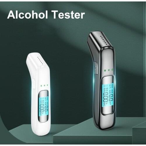 Alcohol Breath Tester LED Digital Display High Accuracy Breathalyzer Alcohol Analyzer Blow-type Drunk Driving Tester for Vehicle
