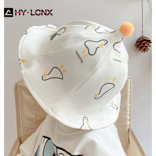 Baby Outdoor Cotton Breathable Fisherman Hat Spring And Summer Boy Sunscreen Hat Girl Cartoon Print Hat Adjustable Bucket Hat