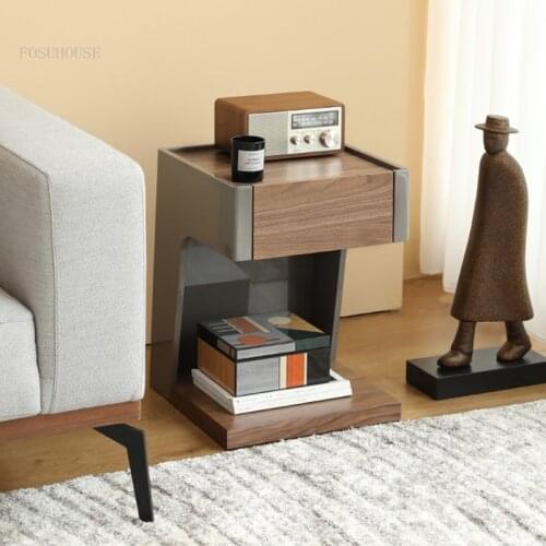 Home Furniture Sofa C-shaped Side Table Simple Modern Living Room Storage Cabinet Creative Small Apartment Bedroom Coffee Tables