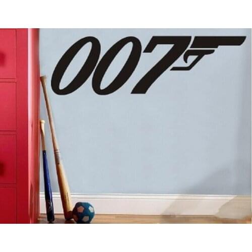 JAMES 007 Bond silhouette Decal Removable Logo WALL STICKER Home Decor Art Agent Wall Vinyl Decal Wall Sticker Size joy 041